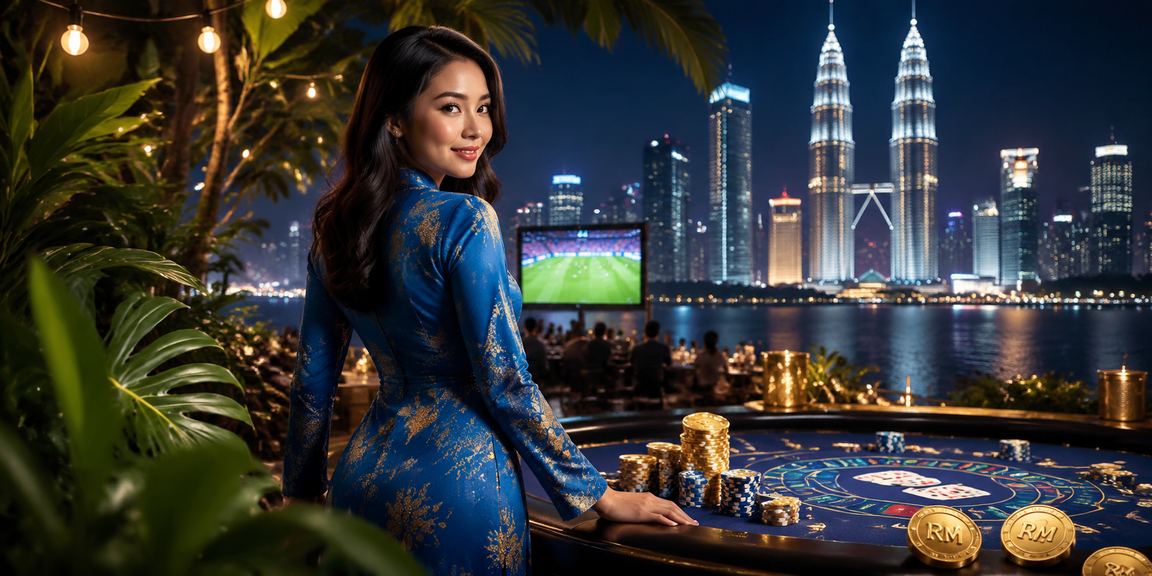 Suasana permainan baccarat bergaya baju kurung di Kuala Lumpur menggambarkan platform 1076 yang meriah