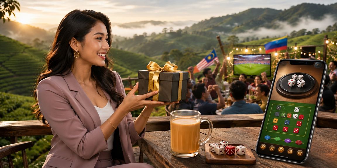 Permainan dadu gaya Melayu Malaysia menggambarkan pelbagai jenis permainan jackpot