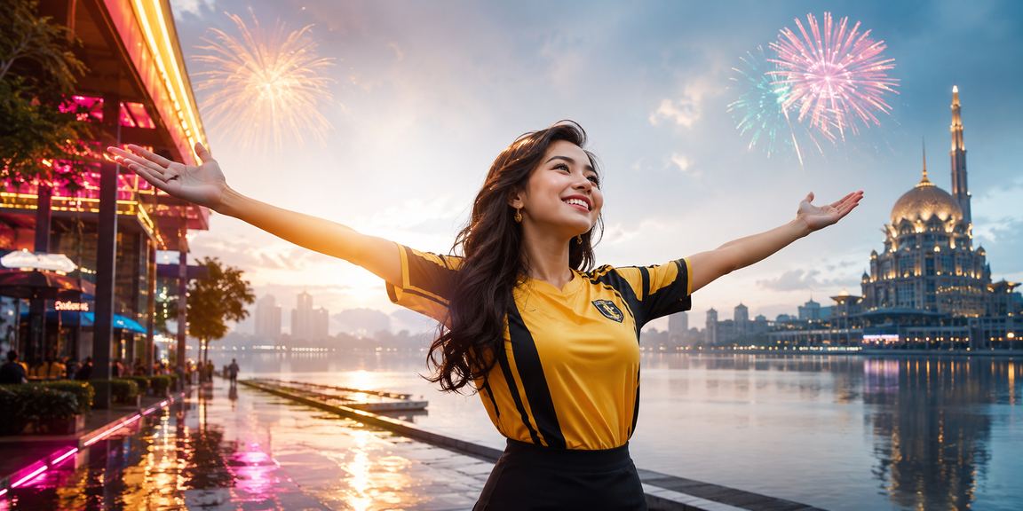 Suasana pertaruhan kasino gaya Melayu di Putrajaya Malaysia